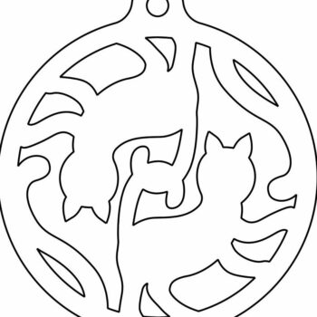 Intra απο ξύλο plywood 3mm-4mm πάχος – Χριστουγεννιάτικο στολίδι Love Knot Cat Tails 25x30 cm INTRAVECTRY-MY545068 - Image 4