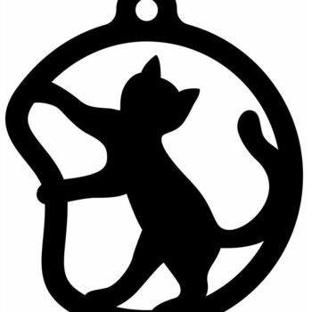 Intra απο ξύλο plywood 3mm-4mm πάχος – Κρεμαστό μπιχλιμπίδι για χριστουγεννιάτικο δέντρο 15x15 cm INTRAVECTRY-MY542564 - Image 3