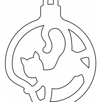 Intra απο ξύλο plywood 3mm-4mm πάχος – Ξύλινη διακόσμηση χριστουγεννιάτικου δέντρου γάτας 25x30 cm INTRAVECTRY-MY551799 - Image 4