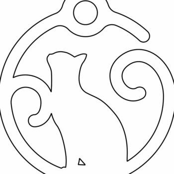 Intra απο ξύλο plywood 3mm-4mm πάχος – Διακόσμηση Χριστουγεννιάτικου πάρτι με κρεμαστό γάτα 40x45 cm INTRAVECTRY-MY548343 - Image 4