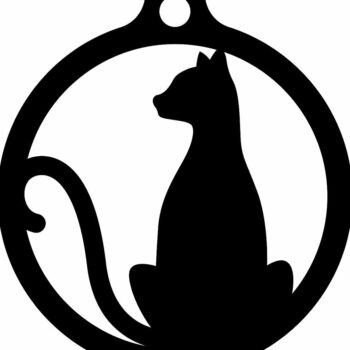 Intra απο ξύλο plywood 3mm-4mm πάχος – Στολίδι για χριστουγεννιάτικο δέντρο γάτας 35x40 cm INTRAVECTRY-MY550156 - Image 3