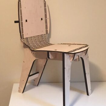 Intra απο ξύλο plywood 3mm-4mm πάχος – Καρέκλα με ζωντανούς μεντεσέδες 40x45 cm INTRAVECTRY-MY543015 - Image 1