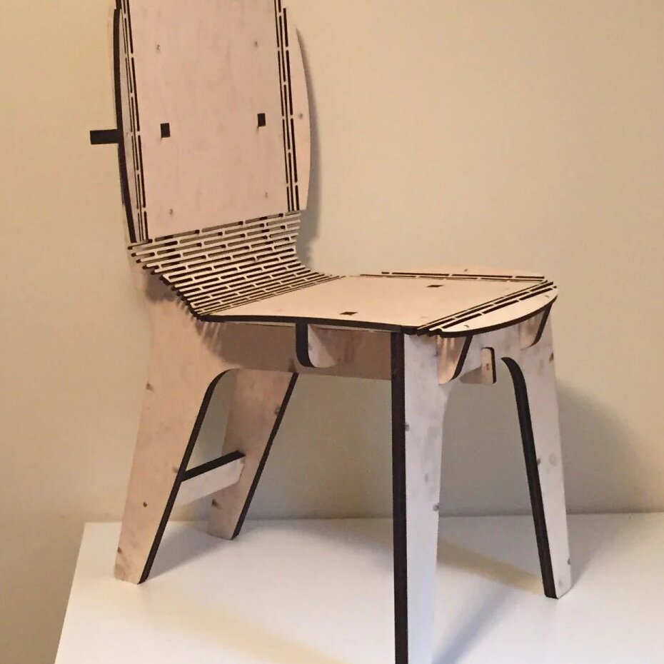 Intra απο ξύλο plywood 3mm-4mm πάχος – Καρέκλα με ζωντανούς μεντεσέδες 20x25 cm INTRAVECTRY-MY543373