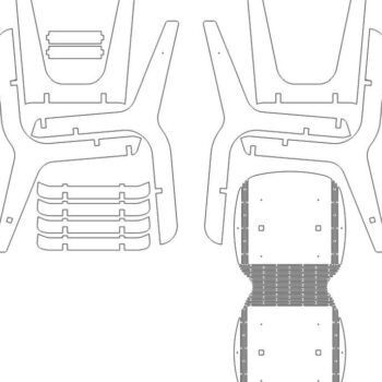 Intra απο ξύλο plywood 3mm-4mm πάχος – Καρέκλα με ζωντανούς μεντεσέδες 40x45 cm INTRAVECTRY-MY543015 - Image 4