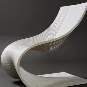 Intra απο ξύλο plywood 3mm-4mm πάχος – Παραμετρικό ξύλο κύματος καρέκλας 15x20 cm INTRAVECTRY-MY554667 - Image 1