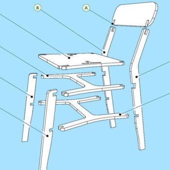 Intra απο ξύλο plywood 3mm-4mm πάχος – Κόντρα πλακέ Ένθεση X Καρέκλας 15x15 cm INTRAVECTRY-MY554674 - Image 4