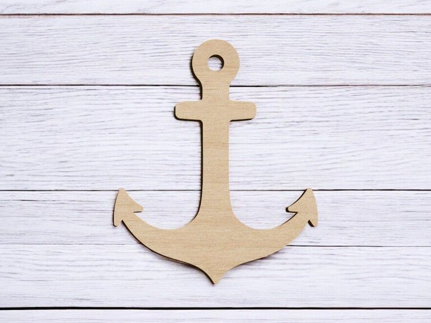 Intra απο ξύλο plywood 3mm-4mm πάχος – Στολίδι σταυρού άγκυρας 50x60 cm INTRAVECTRY-MY551720