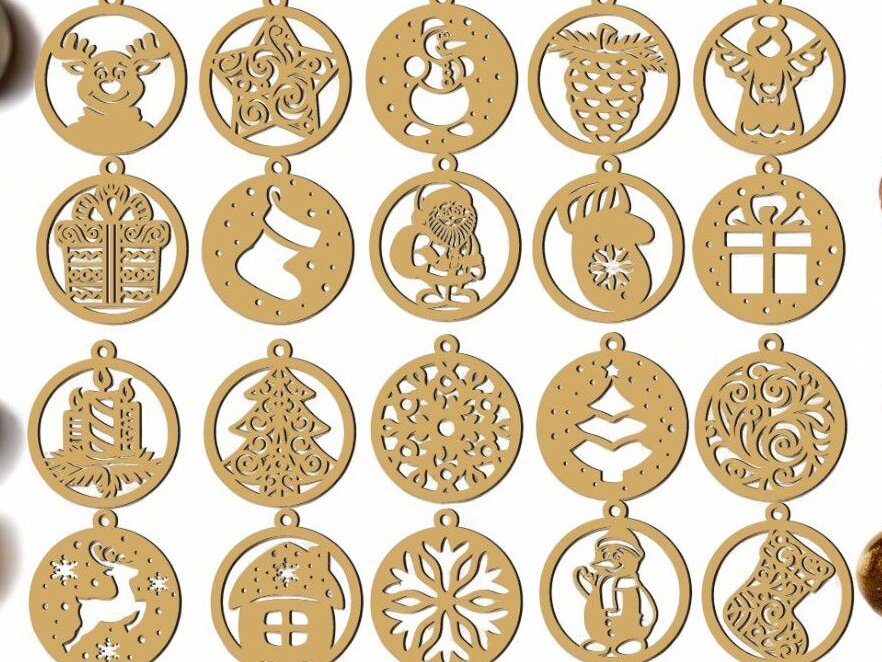 Intra απο ξύλο plywood 3mm-4mm πάχος – Στολίδι Χριστουγεννιάτικου Δέντρου 12x15 cm INTRAVECTRY-MY542619