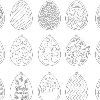 Intra απο ξύλο plywood 3mm-4mm πάχος – Ξύλινο πασχαλινό στολίδι για κρεμαστό αυγό 20x20 cm INTRAVECTRY-MY558388 - Image 2