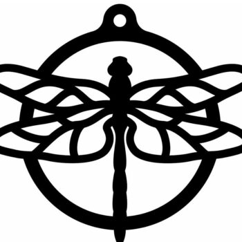 Intra απο ξύλο plywood 3mm-4mm πάχος – Χριστουγεννιάτικο μπιχλιμπίδι Dragonfly 12x15 cm INTRAVECTRY-MY546500 - Image 3