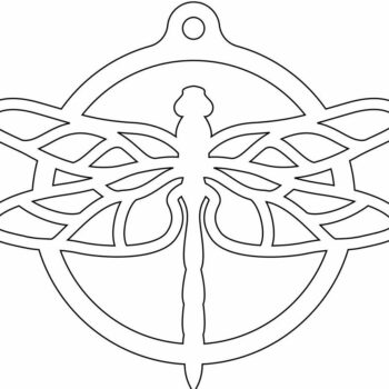 Intra απο ξύλο plywood 3mm-4mm πάχος – Χριστουγεννιάτικο μπιχλιμπίδι Dragonfly 12x15 cm INTRAVECTRY-MY546500 - Image 4