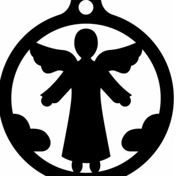 Intra απο ξύλο plywood 3mm-4mm πάχος – Διακόσμηση χριστουγεννιάτικου δέντρου Angel Bauble 30x35 cm INTRAVECTRY-MY553086 - Image 3