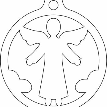 Intra απο ξύλο plywood 3mm-4mm πάχος – Διακόσμηση χριστουγεννιάτικου δέντρου Angel Bauble 30x35 cm INTRAVECTRY-MY553086 - Image 4