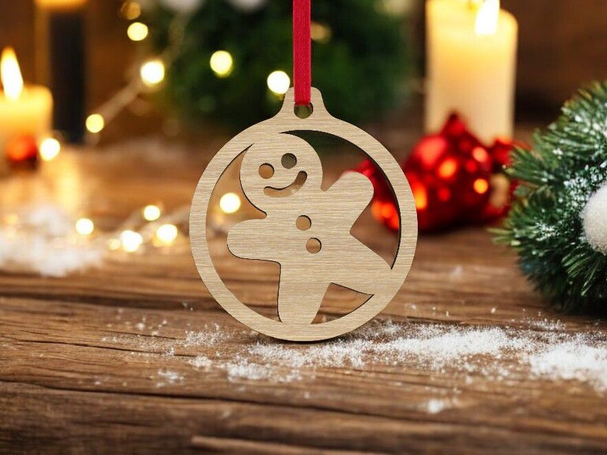 Intra απο ξύλο plywood 3mm-4mm πάχος – Χαριτωμένο μπιχλιμπίδι με μελόψωμο 25x25 cm INTRAVECTRY-MY551461