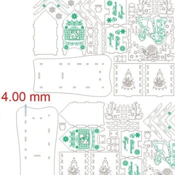 Intra απο ξύλο plywood 3mm-4mm πάχος – Χριστουγεννιάτικο Θέμα Τσαγιού Σπίτι 15x15 cm INTRAVECTRY-MY548493 - Image 4