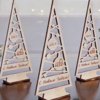 Intra απο ξύλο plywood 3mm-4mm πάχος – Εξατομικευμένη βάση προβολής Χριστουγεννιάτικου Δέντρου 50x60 cm INTRAVECTRY-MY548592 - Image 2