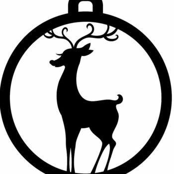 Intra απο ξύλο plywood 3mm-4mm πάχος – Διακόσμηση χριστουγεννιάτικου δέντρου με στολίδια ελαφιών 15x15 cm INTRAVECTRY-MY542717 - Image 3