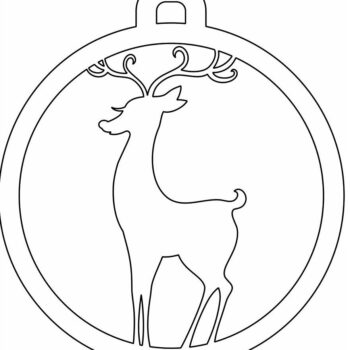 Intra απο ξύλο plywood 3mm-4mm πάχος – Διακόσμηση χριστουγεννιάτικου δέντρου με στολίδια ελαφιών 15x15 cm INTRAVECTRY-MY542717 - Image 4