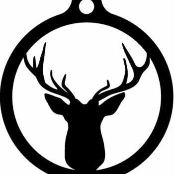 Intra απο ξύλο plywood 3mm-4mm πάχος – Μπιχλιμπίδι με ελάφια 40x40 cm INTRAVECTRY-MY550635 - Image 3