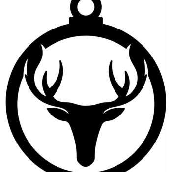 Intra απο ξύλο plywood 3mm-4mm πάχος – Μπιχλιμπίδι με κεφάλι ελαφιού 25x30 cm INTRAVECTRY-MY549367 - Image 3