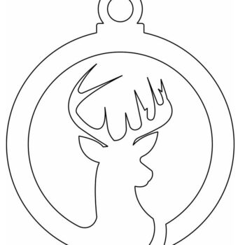 Intra απο ξύλο plywood 3mm-4mm πάχος – Μοναδικό χριστουγεννιάτικο μπιχλιμπίδι ελαφιού 40x40 cm INTRAVECTRY-MY545295 - Image 4