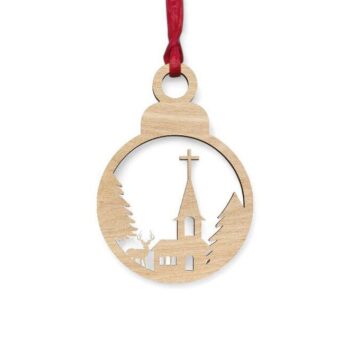 Intra απο ξύλο plywood 3mm-4mm πάχος – Θρησκευτικό Χριστουγεννιάτικο μπιχλιμπίδι 15x15 cm INTRAVECTRY-MY548086 - Image 2