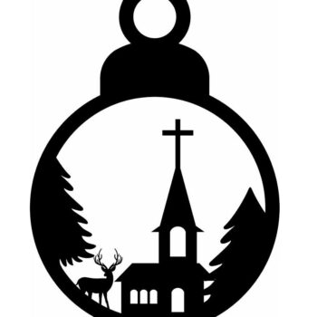 Intra απο ξύλο plywood 3mm-4mm πάχος – Θρησκευτικό Χριστουγεννιάτικο μπιχλιμπίδι 15x15 cm INTRAVECTRY-MY548086 - Image 3