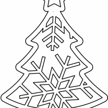 Intra απο ξύλο plywood 3mm-4mm πάχος – Χριστουγεννιάτικο δέντρο με νιφάδα χιονιού στολίδι 30x35 cm INTRAVECTRY-MY542753 - Image 4