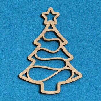 Intra απο ξύλο plywood 3mm-4mm πάχος – Στολίδι Χριστουγεννιάτικου Δέντρου 15x15 cm INTRAVECTRY-MY543935 - Image 1