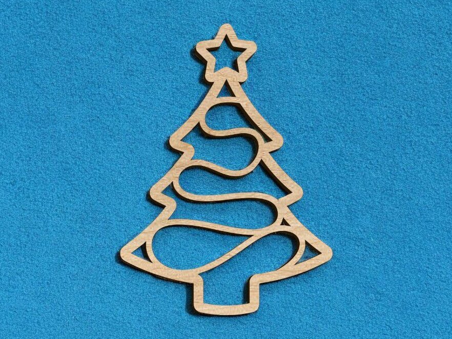 Intra απο ξύλο plywood 3mm-4mm πάχος – Στολίδι Χριστουγεννιάτικου Δέντρου 40x45 cm INTRAVECTRY-MY559661