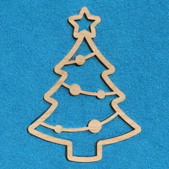 Intra απο ξύλο plywood 3mm-4mm πάχος – Στολίδι χειροτεχνίας χριστουγεννιάτικου δέντρου 25x25 cm INTRAVECTRY-MY549456 - Image 1