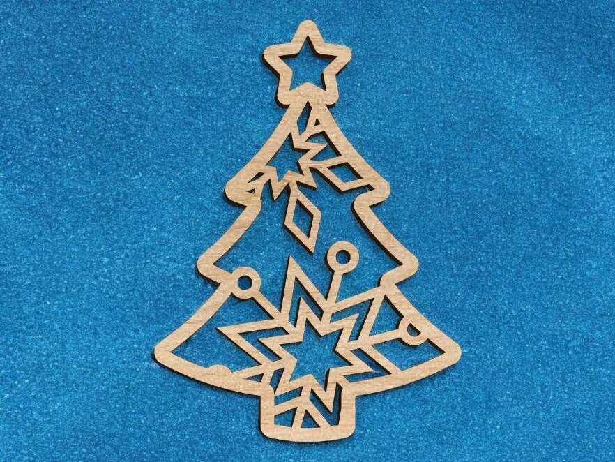 Intra απο ξύλο plywood 3mm-4mm πάχος – Στολίδι Χριστουγεννιάτικου Δέντρου Star Snowflake 40x45 cm INTRAVECTRY-MY559665