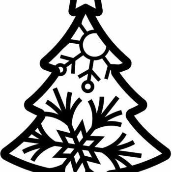 Intra απο ξύλο plywood 3mm-4mm πάχος – Στολίδι Χριστουγεννιάτικου δέντρου με θέμα νιφάδα χιονιού 15x15 cm INTRAVECTRY-MY548174 - Image 3