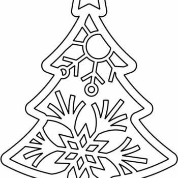 Intra απο ξύλο plywood 3mm-4mm πάχος – Στολίδι Χριστουγεννιάτικου δέντρου με θέμα νιφάδα χιονιού 15x15 cm INTRAVECTRY-MY548174 - Image 4