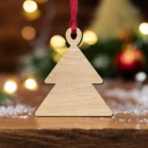 Intra απο ξύλο plywood 3mm-4mm πάχος – Κενό στολίδι χριστουγεννιάτικου δέντρου 15x15 cm INTRAVECTRY-MY559811