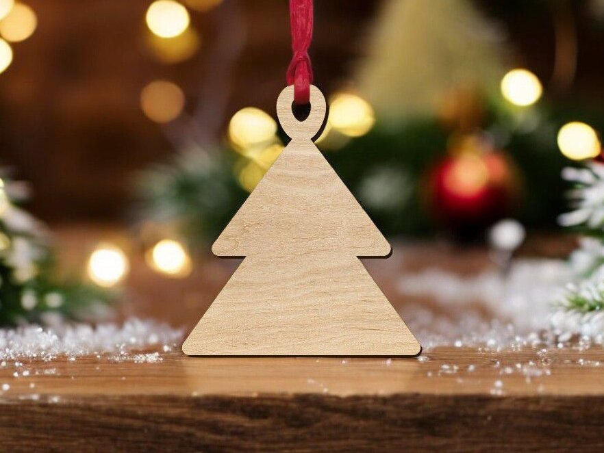 Intra απο ξύλο plywood 3mm-4mm πάχος – Κενό στολίδι χριστουγεννιάτικου δέντρου 45x50 cm INTRAVECTRY-MY551774