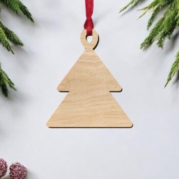 Intra απο ξύλο plywood 3mm-4mm πάχος – Κενό στολίδι χριστουγεννιάτικου δέντρου 15x15 cm INTRAVECTRY-MY559811 - Image 2