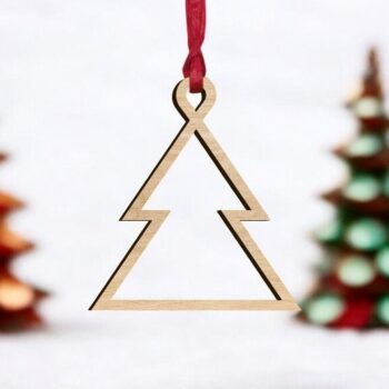 Intra απο ξύλο plywood 3mm-4mm πάχος – Κοίλη διακόσμηση χριστουγεννιάτικου δέντρου 10x10 cm INTRAVECTRY-MY559814 - Image 1