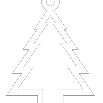 Intra απο ξύλο plywood 3mm-4mm πάχος – Κρεμαστό χριστουγεννιάτικο δέντρο 15x20 cm INTRAVECTRY-MY550296 - Image 3