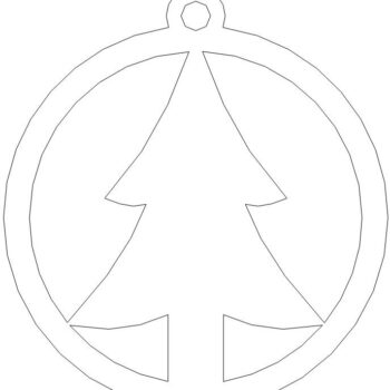 Intra απο ξύλο plywood 3mm-4mm πάχος – Μπάλα διακόσμησης Χριστουγεννιάτικου Δέντρου 12x15 cm INTRAVECTRY-MY549268 - Image 2