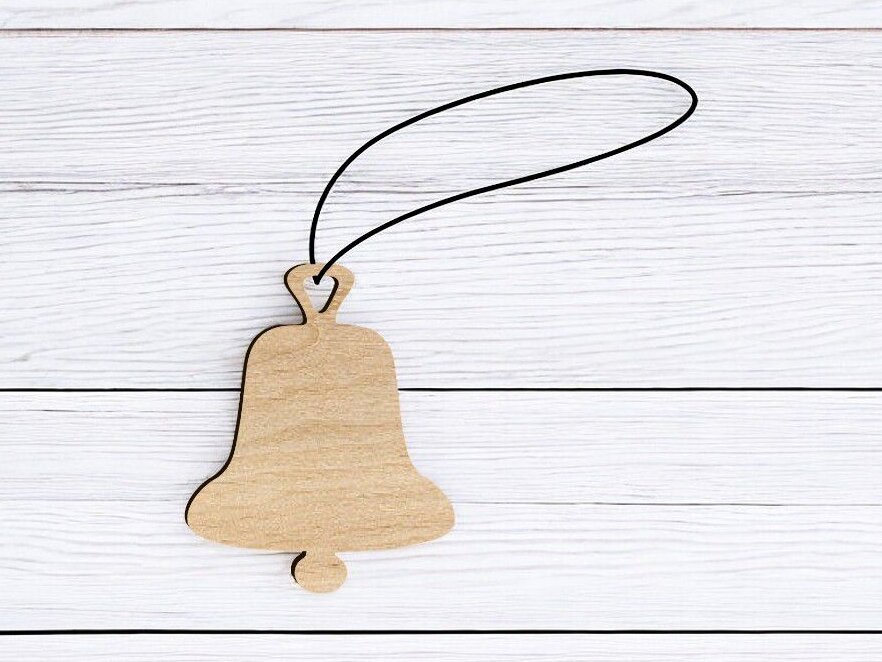 Intra απο ξύλο plywood 3mm-4mm πάχος – Ημιτελές ξύλινο μενταγιόν κενό κουδούνι στολίδι 25x25 cm INTRAVECTRY-MY542792