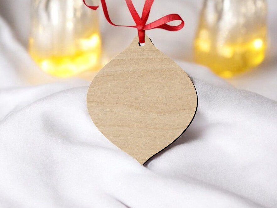 Intra απο ξύλο plywood 3mm-4mm πάχος – Στολίδι με αυλακωτό φανταχτερό βολβό 45x50 cm INTRAVECTRY-MY551979