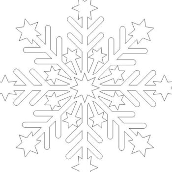 Intra απο ξύλο plywood 3mm-4mm πάχος – Ξύλινη νιφάδα χιονιού με αστέρια 10x10 cm INTRAVECTRY-MY548537 - Image 2