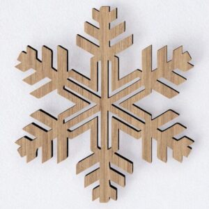 Intra απο ξύλο plywood 3mm-4mm πάχος – Χριστουγεννιάτικη διακόσμηση Νιφάδα χιονιού 15x20 cm INTRAVECTRY-MY544157