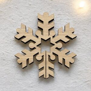 Intra απο ξύλο plywood 3mm-4mm πάχος – Snowflake Ξύλινο σχήμα χειροτεχνίας 10x10 cm INTRAVECTRY-MY544160