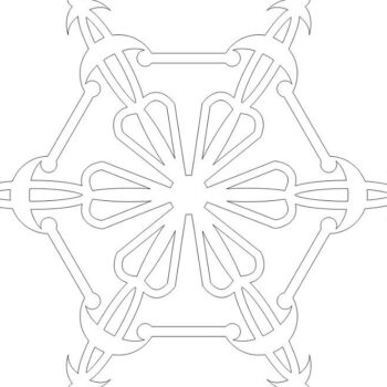 Intra απο ξύλο plywood 3mm-4mm πάχος – Διακοσμητικό ξύλινο κούφωμα νιφάδας χιονιού για χειροτεχνία 30x30 cm INTRAVECTRY-MY549610 - Image 2