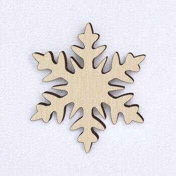Intra απο ξύλο plywood 3mm-4mm πάχος – Snowflake Wood Craft σχήμα 15x20 cm INTRAVECTRY-MY550368 - Image 1