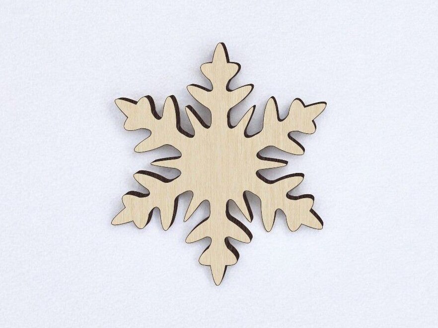 Intra απο ξύλο plywood 3mm-4mm πάχος – Snowflake Wood Craft σχήμα 35x40 cm INTRAVECTRY-MY559241