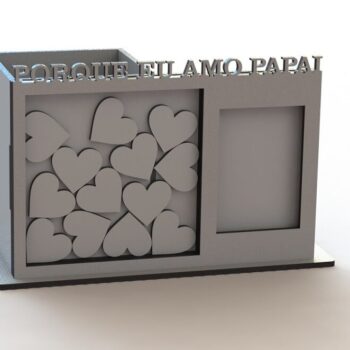 Intra απο ξύλο plywood 3mm-4mm πάχος – Πορτραίτο Μολύβι Πατέρα 30x30 cm INTRAVECTRY-MY551406 - Image 1