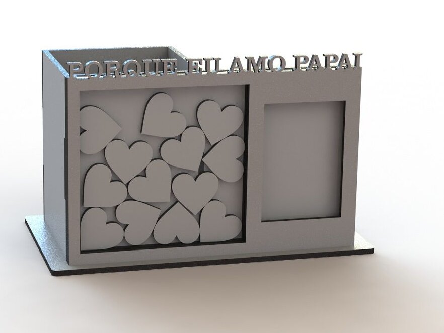 Intra απο ξύλο plywood 3mm-4mm πάχος – Πορτραίτο Μολύβι Πατέρα 50x60 cm INTRAVECTRY-MY542815